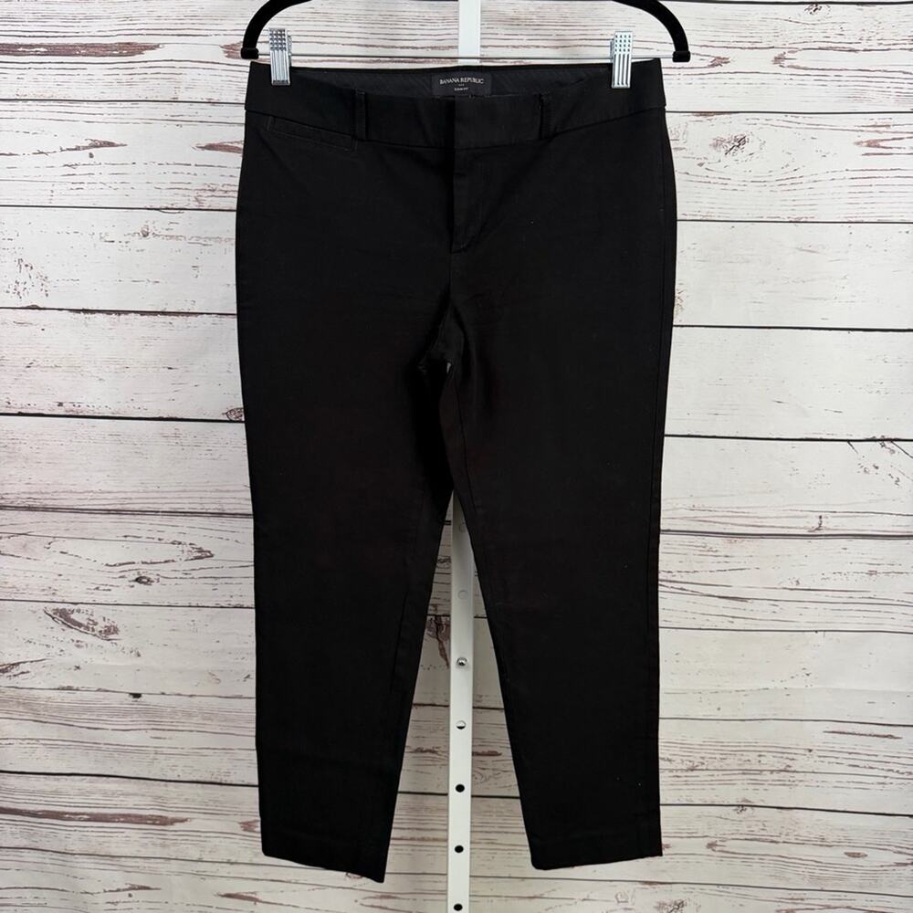 Banana Republic Sloan Cropped Black Slim Dress Pants Size 6